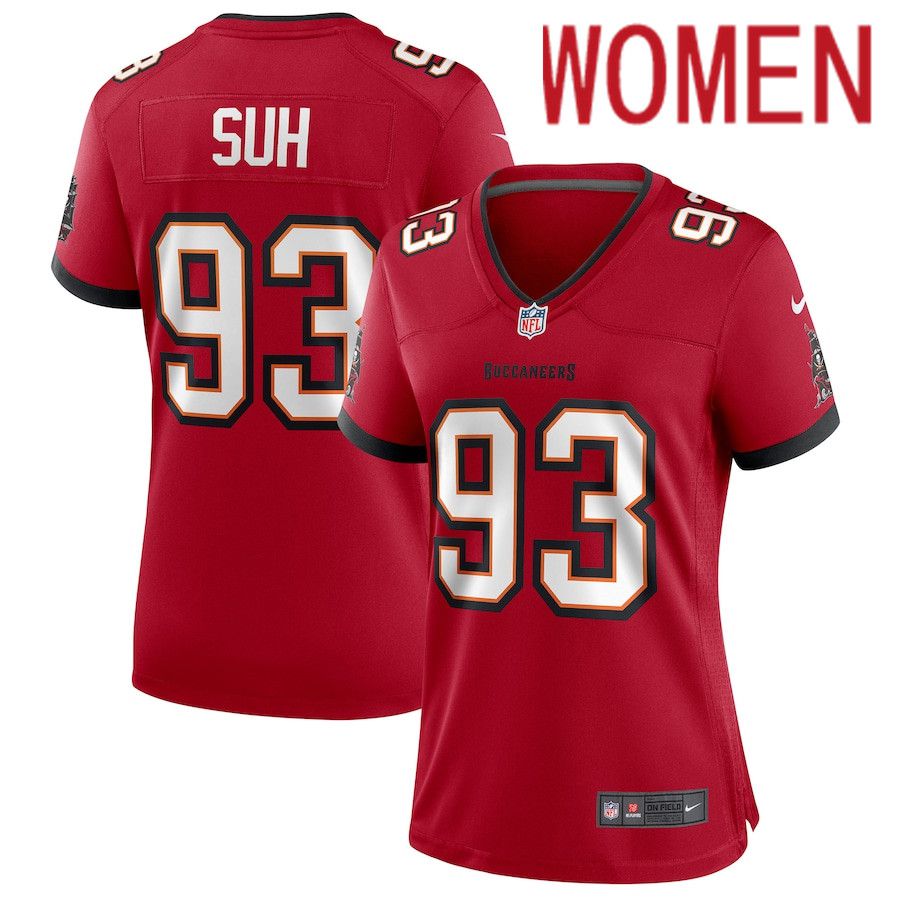 Women Tampa Bay Buccaneers #93 Ndamukong Suh Nike Red Game NFL Jersey